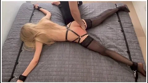 Hot 18 Yo Slave Teen 18+ Tied To Bed Gets Denial And Then Multiple Orgasm